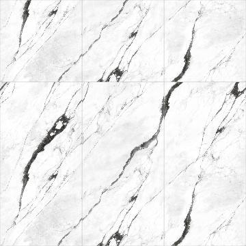 G9L2412055TP1 Preston snowflake white glossy surface (infinitely continuous patterns on the left and right) - rock slab